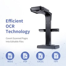 무선 바코드 스캐너 택배 CZUR ET18 프로 프리미엄 A3 A4 책문서 Mac Windows용 OCR WiFi 기능 포함 PDF검색 가능한 PDFWordTIFF로 변환, 01 Black_03 UK