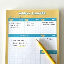 수능 공시 수험생 공시생 위클리 스터디 플래너 떡메모지 대떡메 B5 모눈 노트패드 메모장, 핑크블루