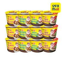 오뚜기 컵밥 4종 각 3개 차돌강된장보리밥 310g+전주식돌솥비빔밥 269g+뚝배기불고기밥 320g+서울식설렁탕국밥 311g 1세트, 단품