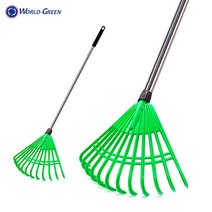 PVC 갈퀴 + 스텐 자루 120cm (갈고리 벌초 낙엽청소 잔디 텃밭 호미 쇠스랑 레기 낙엽긁개)