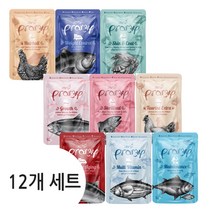프라미 고양이 습식 파우치 70g 12개 고양이 기능성 간식 키튼 어덜트 시니어, 어덜트 면역유지(참치) 12개