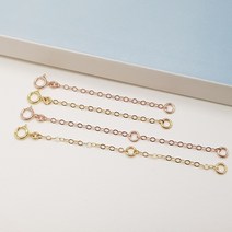 14K 골드필드 목걸이 팔찌 발찌 연장체인 보조체인 연장줄, L-7cm, 로즈골드