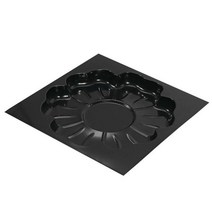 정원 디딤석 판석 보도블럭 틀 DIY 정원 포장 꽃 모양 스테핑 스톤 금형 사용, 01 Black