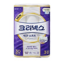 HSU829353물에잘녹는휴지 재생티슈 화장지 크리넥스 30롤 화장지 두루마리 코스트 홈쇼핑휴지, 1