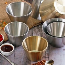 티타늄 스텐 이중 디저트 샐러드 아이스크림 빙수 요거트 캠핑 시리얼 볼 그릇, 선택01-신일 이중스텐 빙수그릇 소