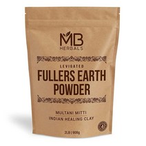 MB Herbals Fullers 어스 파우더 0.9kg(2파운드) | 0.9kg(2파운드) (908g / 32온스) | 풀러스 어스 파우더 | 멀티타니 머드 미티 | 인디언 힐링