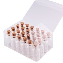 미니유리병 5ml (24개입) 코르크마개 샘플병 투명 유리공병 비즈 씨앗보관 비밀편지, 코르크 마개