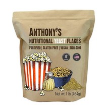 앤서니 뉴트리셔널 이스트 플레이크 454g Anthonys Nutritional Yeast Flakes, 1개