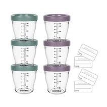[베베락] 포네르 트라이탄 이유식용기 180ml (3+3개입), 포네르180ml(블루그레이3P레드빈3P)