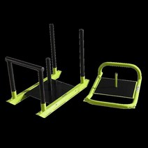 파워 슬레드 밀기 푸시로드 듀얼핸들 썰매끌기 타이어, B