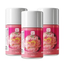 아로마 에어 자동분사방향제/화장실용/향캔 리필 280ml x 3개, 피치