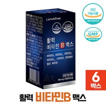 활력 비타민비 비타민B 맥스 비오틴 함유 수용성 비타민B군 8종 건강기능식품, 6박스, 90정