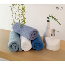송월타월 항균 프리미엄무지 수건 170g 30수 코마사, 라이트블루, 5개
