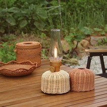 LF Camping 감성랜턴 라탄 이소가스워머[2컬러 2사이즈] 실내불멍 세이프 부탄가스 이소가스커버 호롱 남포등, 1개, 라탄 브라운 230g