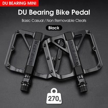 자전거 페달 평페달 WEST BIKING-초경량 알루미늄 합금 안티 슬립 CNC BMX MTB 로드 바이크 사이클링 밀폐형 베어링, [06] DU Bearing MINI