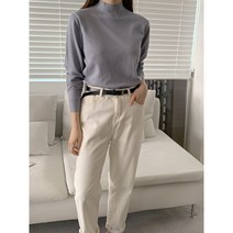 [가을원단/캐시미어][당일출고] 데일리룩 부드러운 고급원단 반폴라 하이넥 하프넥 이너 니트