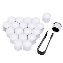 자동차부품 차량 부품 자동차 인테리어 튜닝 20pcs 17mm 19mm 휠 너트 볼트 헤드 커버 캡 보호 볼트 캡 외부 장식 보호 볼트 림 나사 플러그, [03] silvery, [03] 19mm