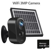태양광 패널 인버터 설치 태양열 3MP Wirelelss 감시 4G 사진기 3.5W 전지판 CCTV IP 캠 WiFi 옥외 건전지 소형 안전 보호 Google 가정 Tuy, 03 WiFi Solar Cam 32G