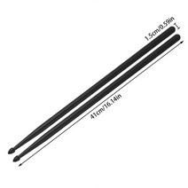 1 쌍 5A 우드/나일론 드럼 스틱 미끄럼 방지 손잡이가있는 플라스틱 악기 타악기 가방은 비어 있음