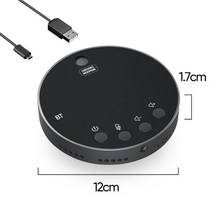 Usb 회의 마이크 스피커 BT 360 전 방향 콘덴서 컴퓨터 음소거/볼륨 기능 포함, [01] Black