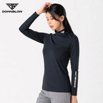 여성 골프 웨어 이너 깔끔 여자 티 셔츠 가을 겨울 기모 운동 의류 복 옷 스크린 실내 실외 스윙 퍼팅 연습 장