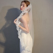 엘레강스 자수 웨딩 베일 셀프웨딩소품 스냅촬영
