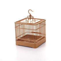 새장 앵무새 용품 피더가 있는 빈티지 걸이식 새 케이지 애완 동물 플라스틱 집 풀 세트 아구창, [01] 1