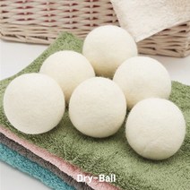 건조기용 천연 양모 양털 드라이볼 세탁볼 6개입 정전기 의류구김방지