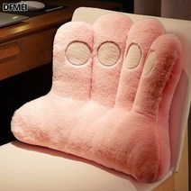 DFMEI 사무실 쿠션 의자 허리 쿠션 거실 시트 등받이 침대 쿠션 허리 쿠션 소파 쿠션, [대형] 60*50cm, 핑크 고양이 발톱【토끼털 라이크단독 허리 받침대】