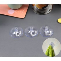 유리 거울 욕실 반투명 흡착식 고리 후크 걸이 5P, 상품선택