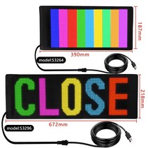 LED전광판 풀칼라 미니 광고판 LED 패널 플랙시블 전광판 동영상 무설치 5사이즈, 1개, 39x11센티