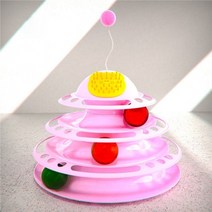고양이 캣폴 캣휠 켓타워 diy 호텔 가구 놀이터 선반 타워 4 레벨 캣 애완 동물 장난감 텀블러 훈련 놀이 판 트랙 디스크 대화 형 지능 장난감 애완 동물 제품 12, 분홍색, 사진으로
