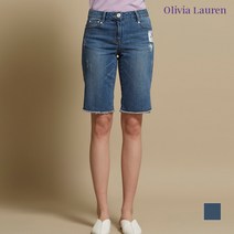 올리비아로렌 프린트 포인트 5부 데님 VOIMPWM5281