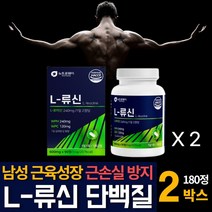 고함량 L-류신 타블렛 근손실 방지 근성장 단백질 근육 보충제 로이신 발린 BCAA WPH WPC 유청 가수분해물 대두 완두 분말 가루 루 뉴 유 무신 헬스 프로틴 영양제 추천, 90정 X 2개