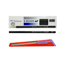 톰보 MONO 4B연필 12p + 피스코리아 201 컷터칼 세트, 랜덤발송(컷터칼), 7세트