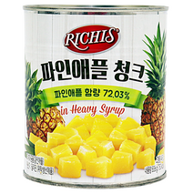 리치스 파인애플 청크, 2개, 836g