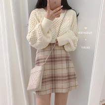 치마세트 가을겨울 작은 코디 키커 보이는 스웨터 여성 스타일리쉬 눈길을 끄는 2982663454