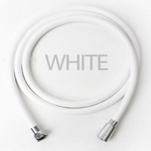 물때방지 꼬임방지 녹슴방지 튜브형 PVC 샤워호스 샤워줄, 칼리프 PVC 샤워호스 2M 화이트