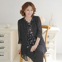 T55411 꽃넝쿨 가디건 블라우스/엄마옷