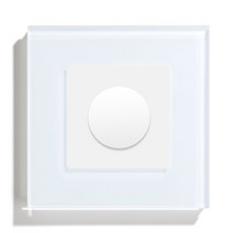 BSEED 조광기 라이트 스위치 조절식 로터리 노브 크리스탈 유리 기계식 LED 밝기 조절 메모리 벽 장착 스위치, 4.White - EU 표준