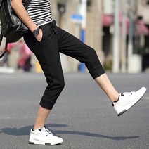 비아 카디 허리밴딩 남자 7부 시보리 팬츠 200413 츄리링 반바지