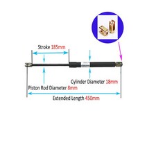 스트럿바 보강 지지대 1PC 350-500mm 20kg/200N/44LB 범용 스트럿 바 가스 스프링 지원 부팅 보닛 자동차, 20 450mm-C