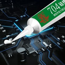 실리콘 실란트 704 화이트 고정 고온 내성 실리콘 고무 절연 씰링 접착제 방수 열 전도성 2 피스, 한개옵션0