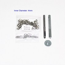 100s 실버 메탈 eyelets 4mm 5mm 6mm 8mm 10mm 구멍 펀치 도구 신발 가방 가죽 벨트 그로멧