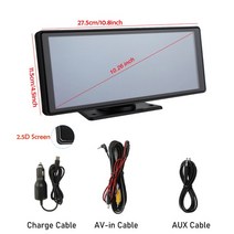 자동차 블루투스 플러그 앤 플레이 AI 음성 무선 카플레이 모니터 IPS 스크린 디스플레이 풀 터치 범용 슈트 10.26 인치, 1.Carplay monitor