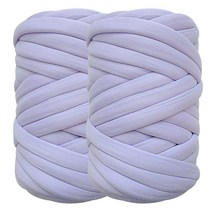 트윈브로 프리미엄 패브릭 자이언트얀 손 뜨개실 1kg, 퍼플 2set