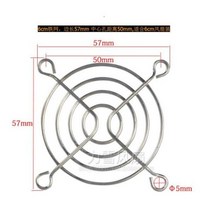 옥상 환풍기 벤츄레이터 CPU 팬용 은빛 금속 와이어 핑거 가드 1개 DC 팬 그릴 보호대 니켈 도금 40 60 80 90 120mm 155571, 60mm 2pcs