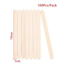 몰드용 실리콘 액상 몰드 경화 반죽 소프트 - 아이스크림 아이스 스틱 에폭시 34, 140x10mm 100개