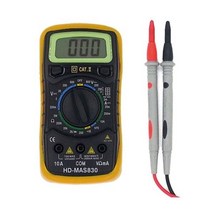 툴코드 디지털 멀티 전기 테스터기 MAS830 CAT 2 + 리드선 랜덤발송 세트, 5세트