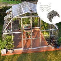 소형비닐하우스 자재 12 Mm 두께 스테인리스 스틸 유약 클립 온실 외장 포함, [02] XXL, 02 XXL